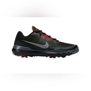 Nike Black and Gray Sneakers with Red Highlights